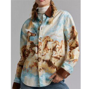 BDG Dru Printed Twill Chore Shacket